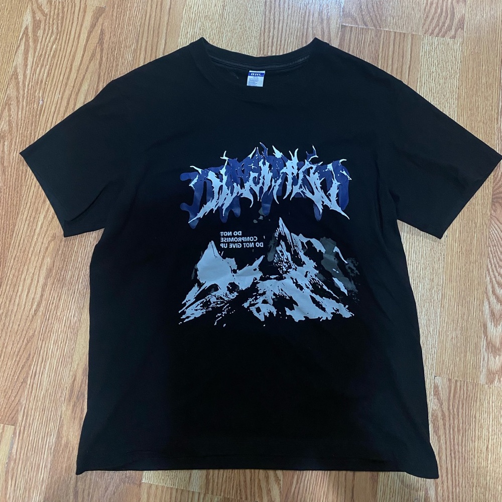 Black Purple Graphic Tee Vintage Style